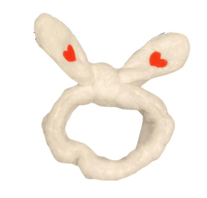 Soft Wool Rabbit Heart Headband