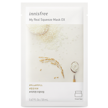 「INNISFREE」 My Real Squeeze Sheet Mask - Rice