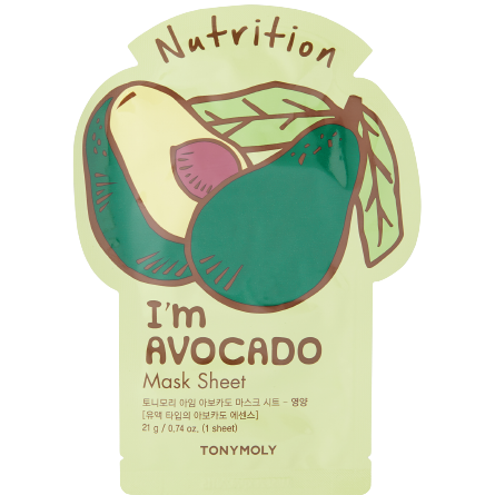「TONYMOLY」 I'm Avocado Mask Sheet - Nutrition