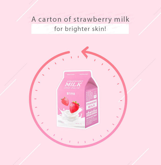 「A'PIEU」 Milk One Pack Sheet Mask - Strawberry