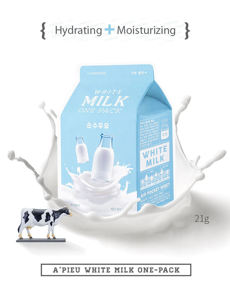 「A'PIEU」 Milk One Pack Sheet Mask - White Milk