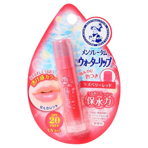 「ROHTO MENTHOLATUM」 Water Color Lip Balm SPF 20 PA++ - Raspberry Red
