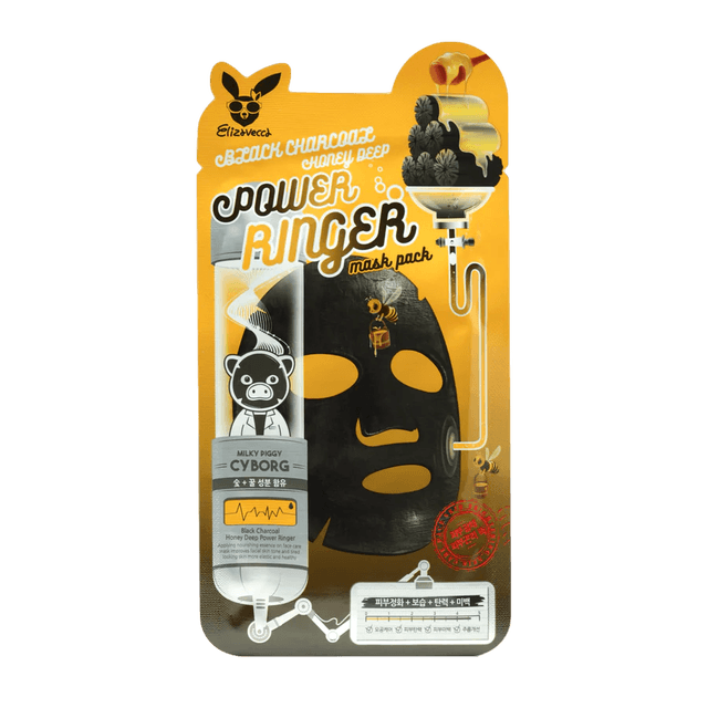 「ELIZAVECCA」 Deep Power Ringer Mask Pack - Charcoal & Honey